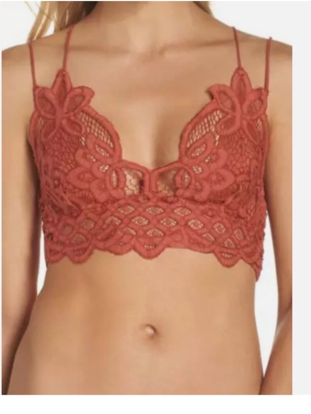 Free people lace Bralette - Rust